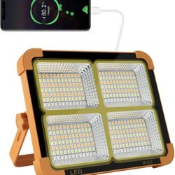 CosyEasy Portable LED Work Solar Light 100W 16500mAh 10000 LM 336LED IP66 with Stepless Brightness Job Site Battery Rechargeable LED Floor Light for E