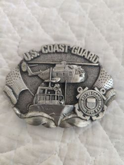 Vintage belt buckle. Made in USA. U.S. Coast Guard