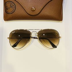 Ray Ban Aviator Sunglasses Brown