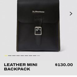 Dr. Martens Real Leather Black Backpack