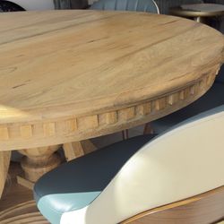 Midcentury Modern Leather Dining Chair Green and Cream