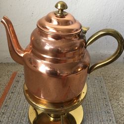 Vintage Unbranded Copper Tea Kettle