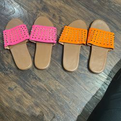 Orange And Pink Flats 