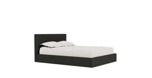 Room & Board Wyatt Queen Storage Bed — Charcoal (Sumner Fabric)
