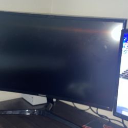 Black Curved Samsung Monitor 
