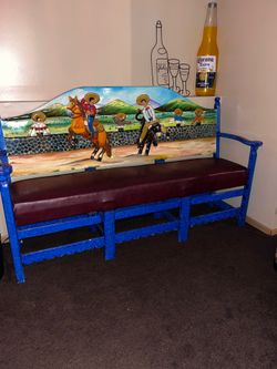 Bench from Mexican restaurant