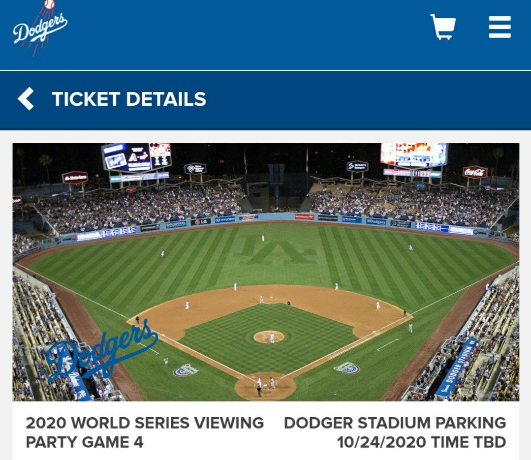 Dodgers World Series viewing party game 4, saturday 10/24/20