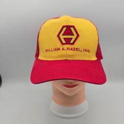 Vintage William A. Hazel Inc Virginia Trucker Adj. SnapHat (Missing Top Button)