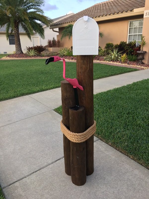 Tropical outdoor nautical mailbox