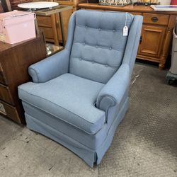 Armchair Upholstered Chair with Ottoman 