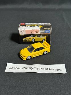 1/61 Takara Tomy Tomica Premium - Yellow Mitsubishi Lancer GSR Evolution III (2017)