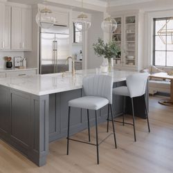 Linz Gray Counter Stool (Set of 2)