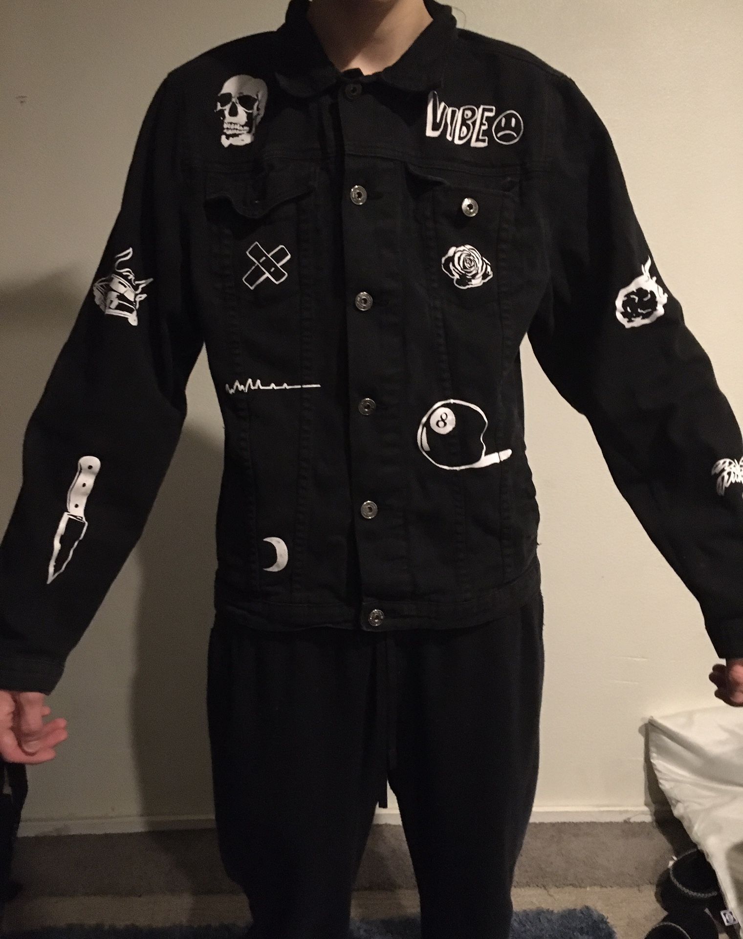 Brooklyn Cloth Black True Doodle Denim Shirt Jacket