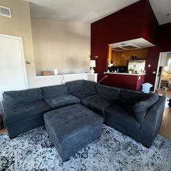 Modular Sectional Soda With Storage Ottoman 