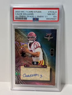 2023 Wild Card Studs Caleb Williams Autograph 1/1 PSA 8.5 Football Premium Card