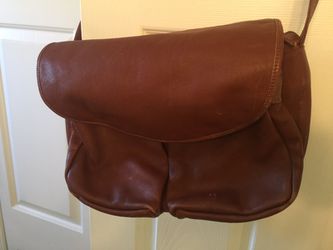 Real leather hand bag messenger purse