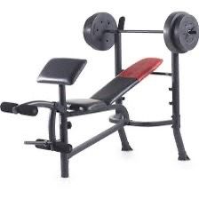 265 weider pro  bench 130 pounds set