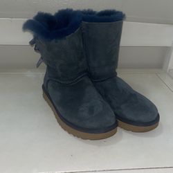 Ugg Women Bailey Bow II Boots Navy 