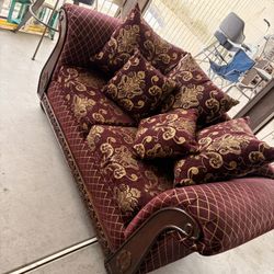 Red Vintage Couch 