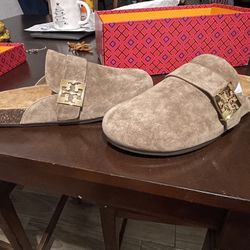 Tory Burch Women’s Mellow Mule Suede Sandals Size 8