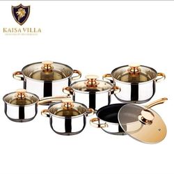 Cookware Flat Bottom Pan, Soup Pan, Milk Pan, Frying Pan, Household Set Thickened Stainless Steel Pan, Non Stick Pan