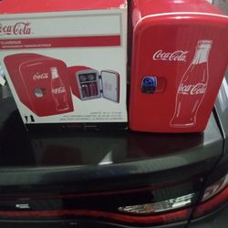 Coca-Cola Fridge Holds Six Cans Works In Car & Home Have All Connections In Perfect Shape Used Only Two Times 