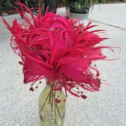 Feather And Bead Flower Arrangement 