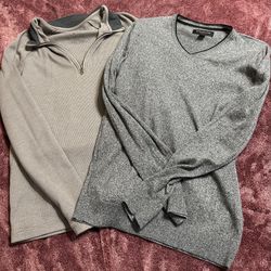 Men’s long sleeve sweaters—Size M (Levi’s & Structure)