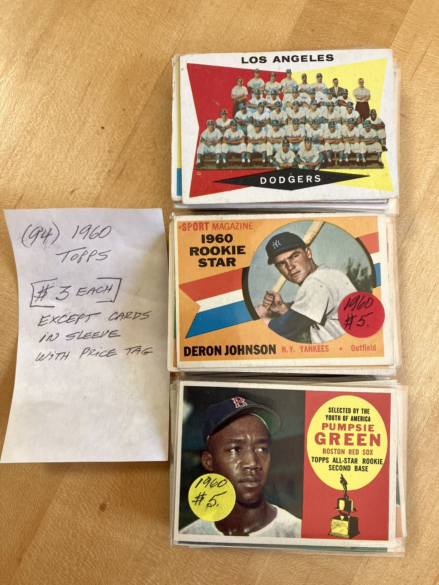🐿️ (94) 1960 TOPPS BASEBALL CARDS 🥸 ($3.00 - $5.00 Each card)