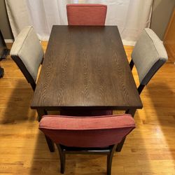Wooden Table w/ 4 Chairs