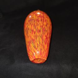 Stunning Orange/yellow Blown Glass Window Ornament