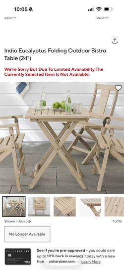 Pottery Barn Indio Outdoor Bistro Set