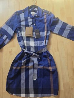 New beautiful blue Burberry Kelsy dress