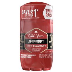 old spice red collection swagger invisible solid antiperspirant & deodorant for men - 2.6oz/2pk