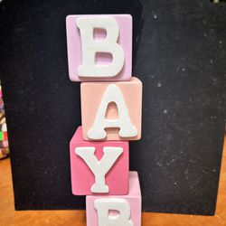Hand painted baby(or abby)blocks(decor purposes only)