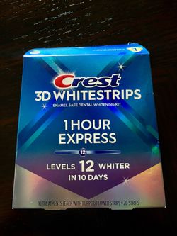 Crest 3D WhiteStrips 1 Hour Express Levels 12 Whiter
