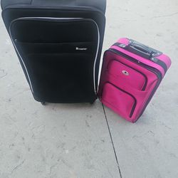 Expensive Suit Case 2  Black 1 Pink Firm  200 