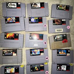 Super Nintendo SNES cartridge games