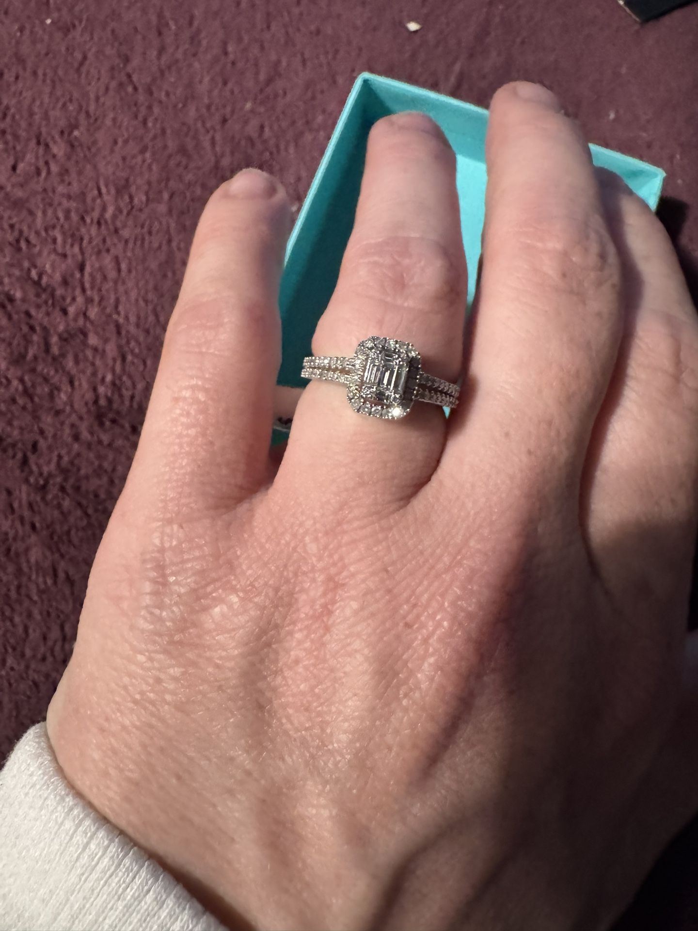 Stunning 10k White Gold, Half Carat Diamond Ring