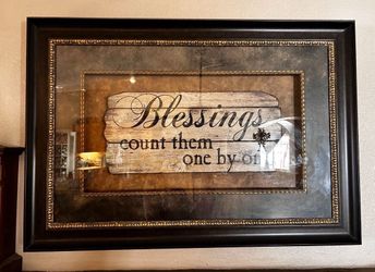 Blessings Count Them One by One Framed Art