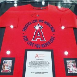 Mike Trout ANGELS Autographed Signed 2018 Worn Shirt 