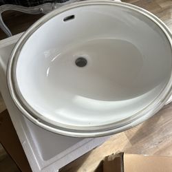 New Restoration Hardware 17 Inch Oval Sink Basin (2 Available) 