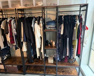 Walnut Wardrobe With Shelves