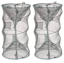 2 Packs Fishing Bait Trap Crab, Crawfish, Lobster, Shrimp Collapsible Cast Net 12.6X20.1inches