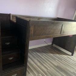 Twin Size Loft Bed With Mattress 