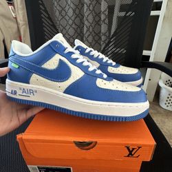 Nike Louis Vuitton x Air Force 1 Low: Blue Size 9