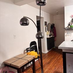 Mid-Century Modern 3-Arm Arc Floor Lamp w/ Marble Base