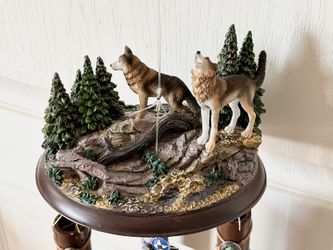 Handmade Wolf - Themed Wind Chime Native American Style Decor.