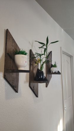 Geometric Floating Shelves 