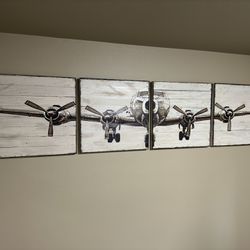 Airplane Portrait Wall Art from Pottery Barn